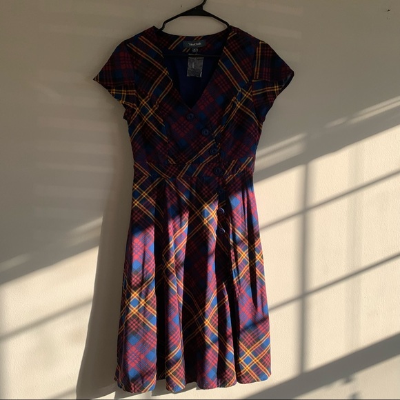ModCloth Sentimental Special Button front Plaid dress - Picture 3 of 11